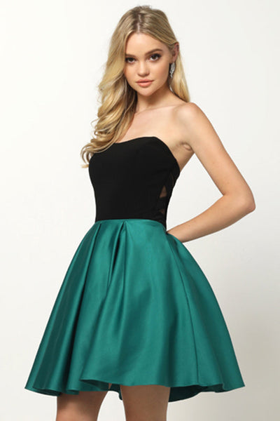 Juliet Dresses 829 - Semi-Sweetheart Strapless Mini Dress Cocktail Dresses