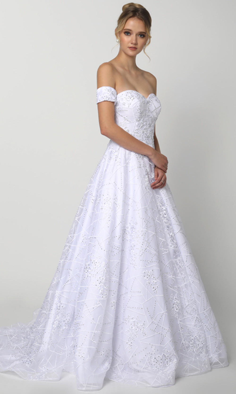 Juliet Dresses 692 - Sweetheart Embellished Long Gown Ball Gowns