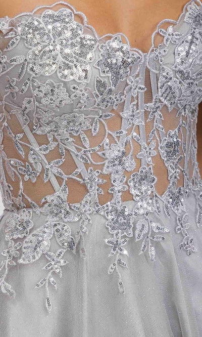 Eureka Fashion EK138 - Floral Applique A-Line Party Dress Cocktail Dresses