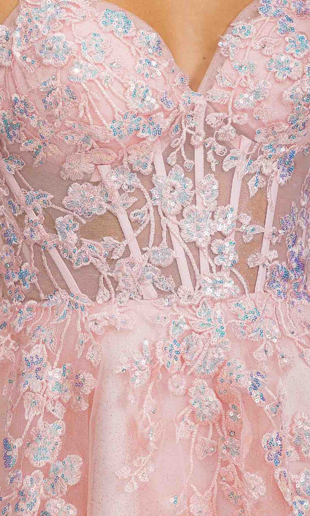 Eureka Fashion EK152 - Floral Applique A-Line Sleeveless Dress Cocktail Dresses