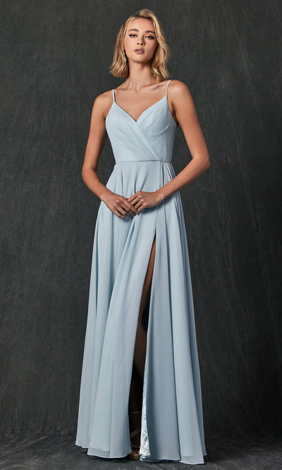 Juliet Dresses 263 - Elegant Long Spaghetti Strap Gown Formal Gowns