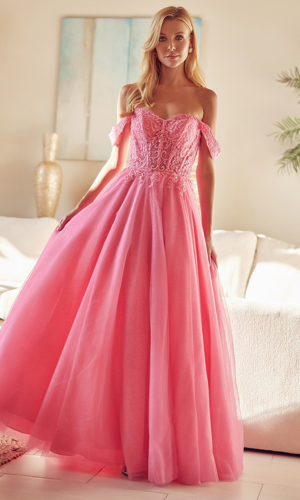 Juliet Dresses 280 - Lace Applique Sweetheart A-Line Gown Prom Dresses