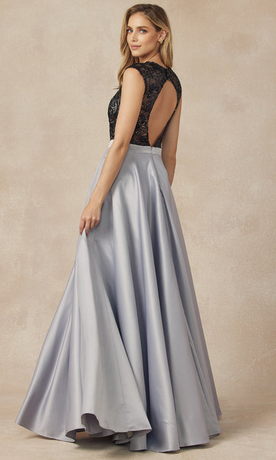 Juliet Dresses 661 - Jewel Neck Sequin Embellished Gown Ball Gowns