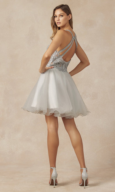 Juliet Dresses 826 - Illusion Halter Party Dress Homecoming Dresses