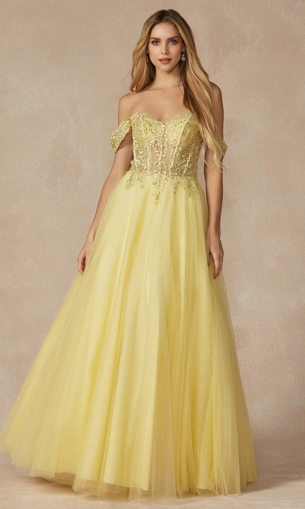 Juliet Dresses 280 - Lace Applique Sweetheart A-Line Gown Prom Dresses
