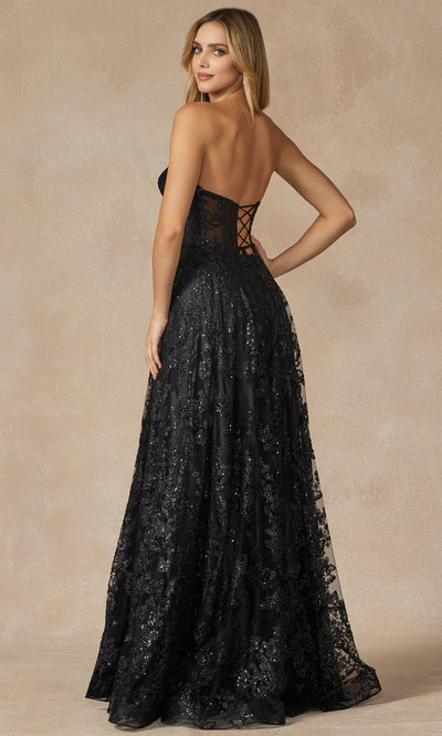 Juliet Dresses 2403 - A-Line Skirt Strapless Glitter Gown Formal Gowns