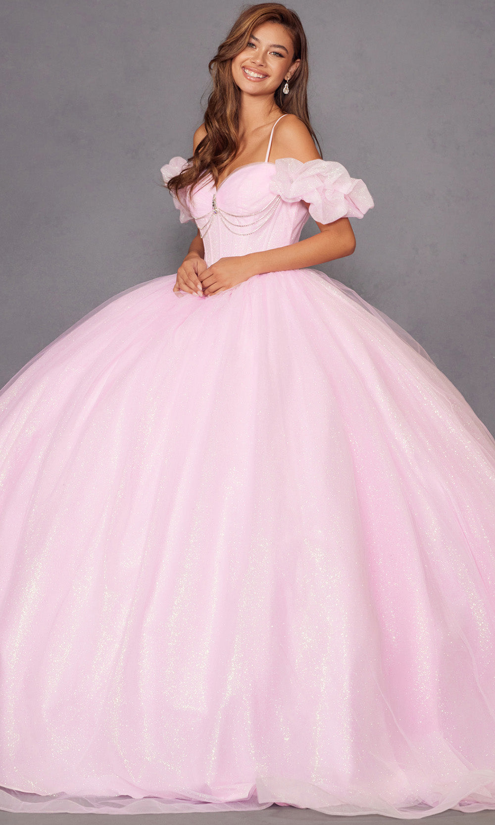 Juliet Dresses JT1487H - Sweetheart Cold Shoulder Ballgown Quinceanera Dresses
