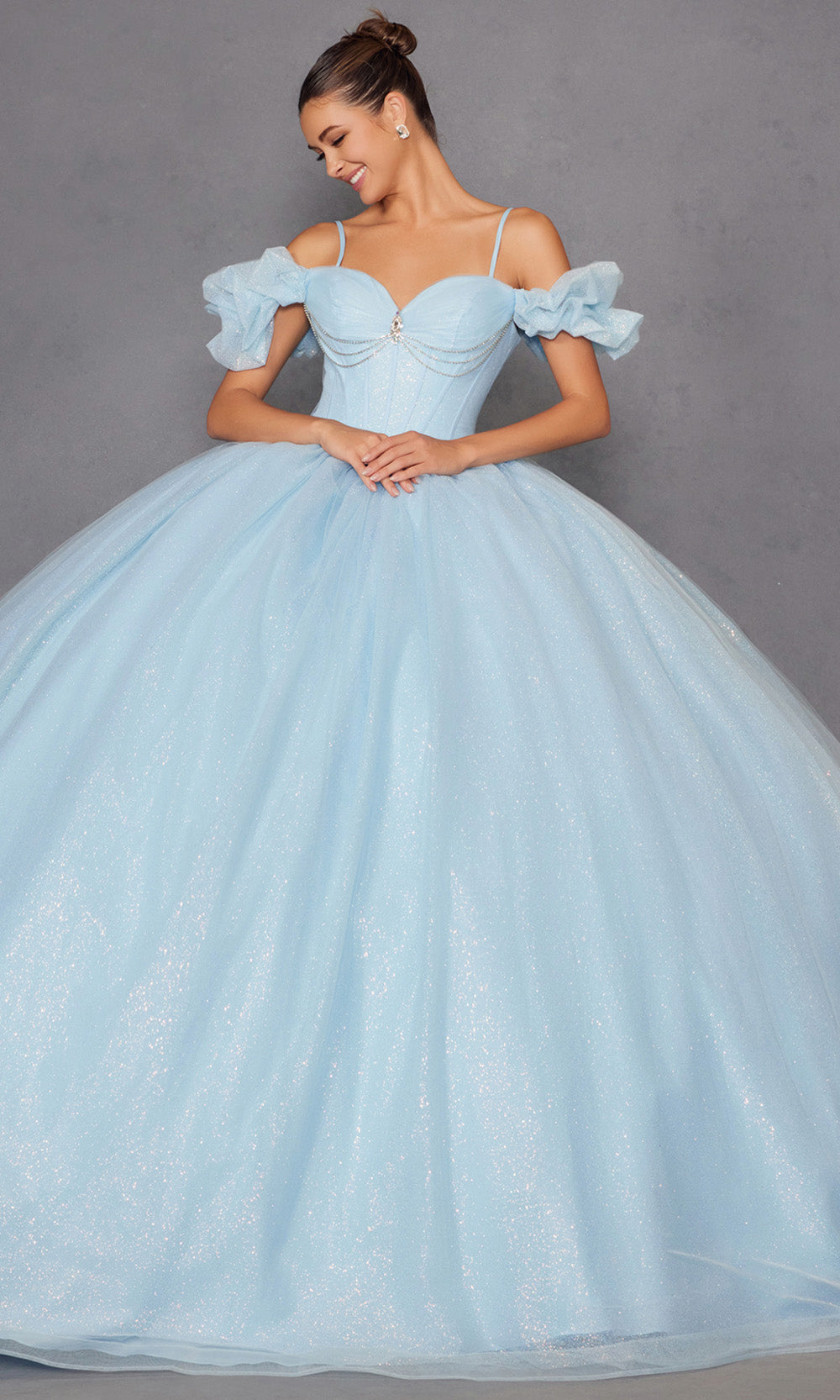 Juliet Dresses JT1487H - Sweetheart Cold Shoulder Ballgown Quinceanera Dresses