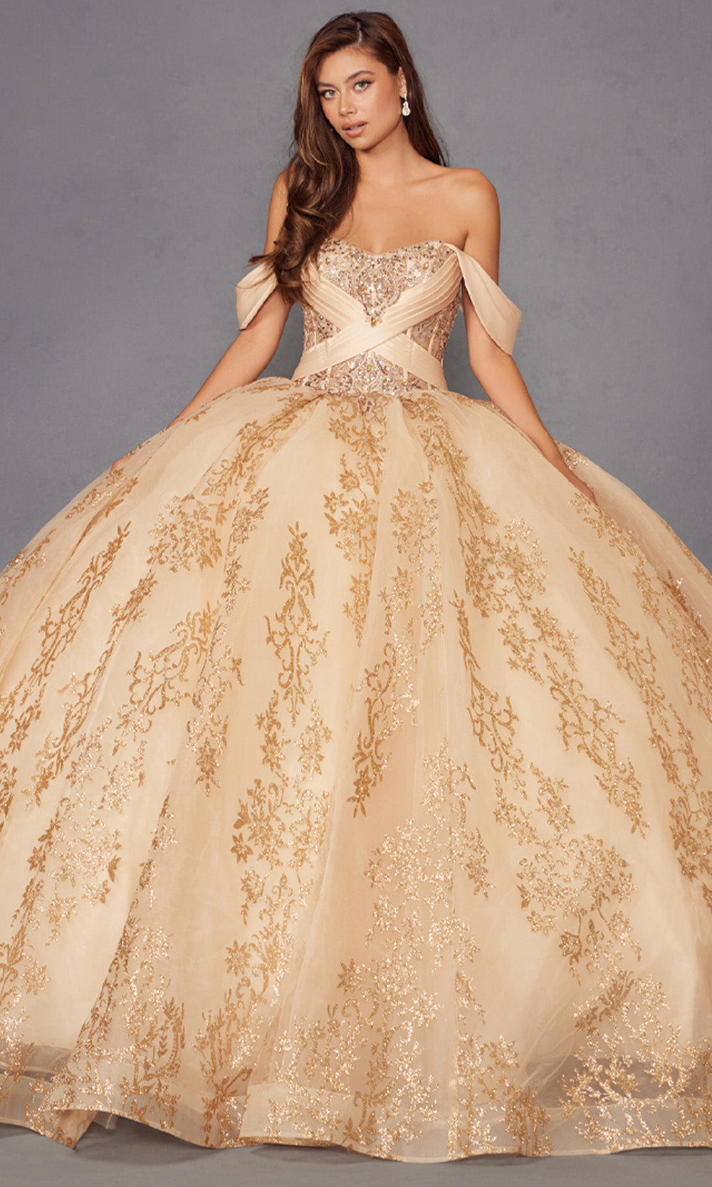 Juliet Dresses JT1488H - Crisscross Bodice Sweetheart Ballgown Quinceanera Dresses