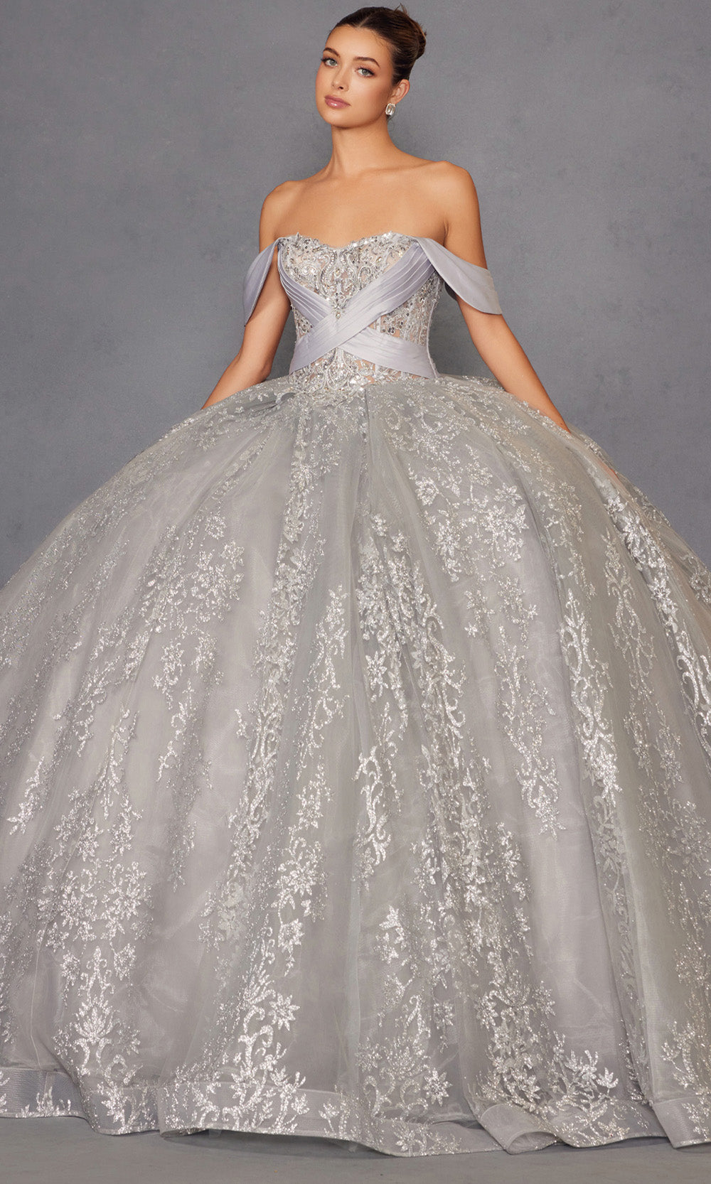 Juliet Dresses JT1488H - Crisscross Bodice Sweetheart Ballgown Quinceanera Dresses