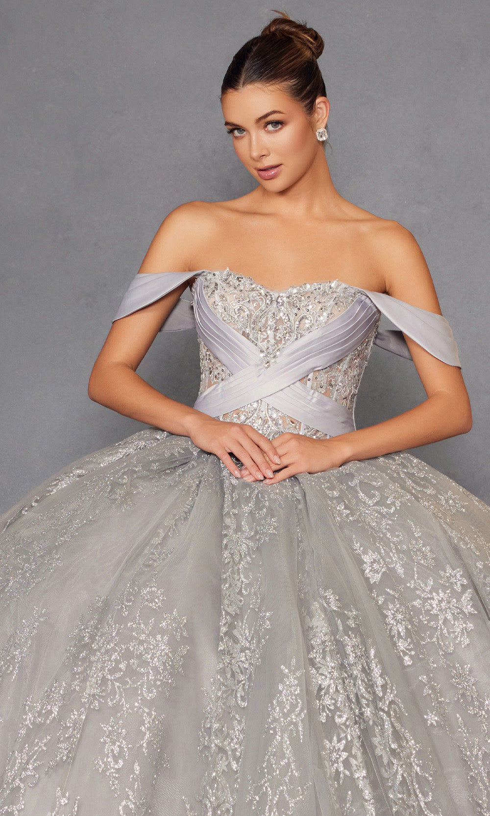 Juliet Dresses JT1488H - Crisscross Bodice Sweetheart Ballgown Quinceanera Dresses