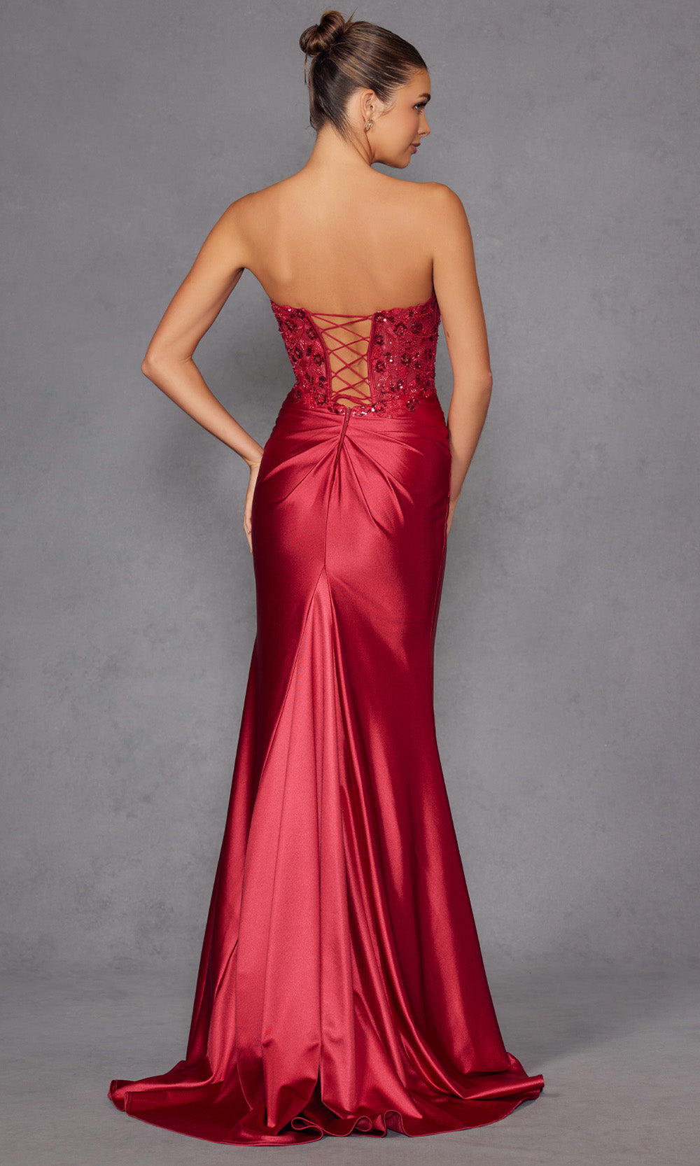 Juliet Dresses JT2534K - Lace-Up Back Embellished Corset Gown Prom Dresses