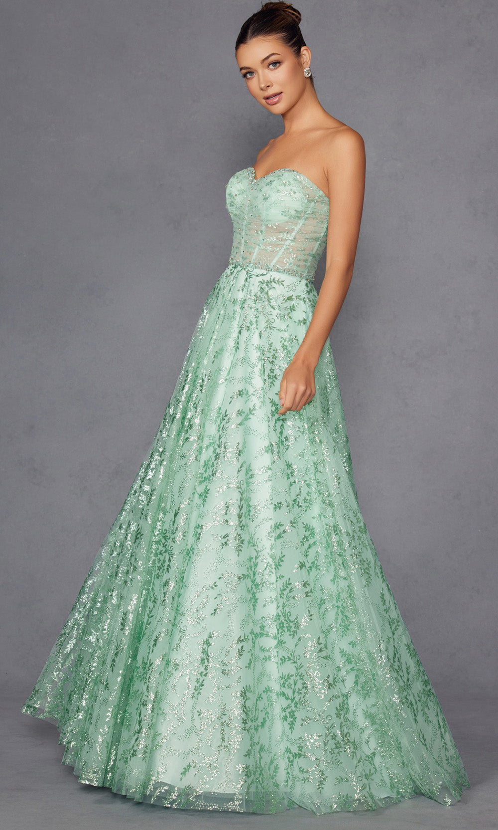 Juliet Dresses JT2547S - Sweetheart Corset Embellished Dress Prom Dresses