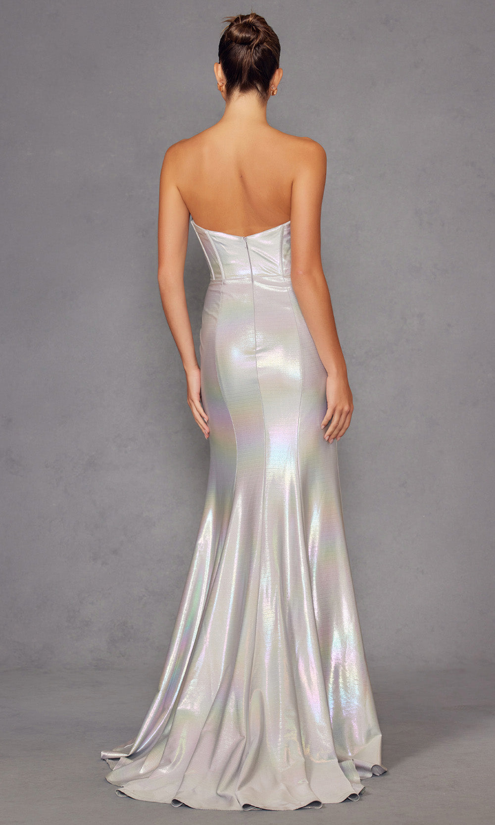 Juliet Dresses JT2579H - Sweetheart Slit Metallic Evening Dress Prom Dresses
