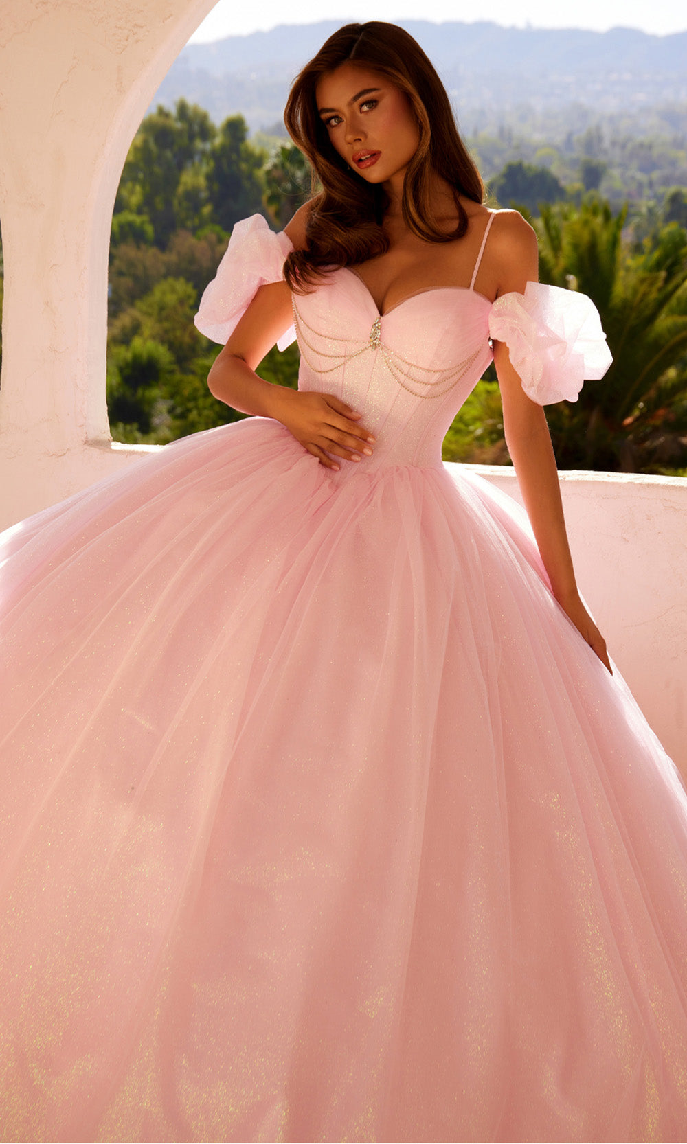 Juliet Dresses JT1487H - Sweetheart Cold Shoulder Ballgown Quinceanera Dresses