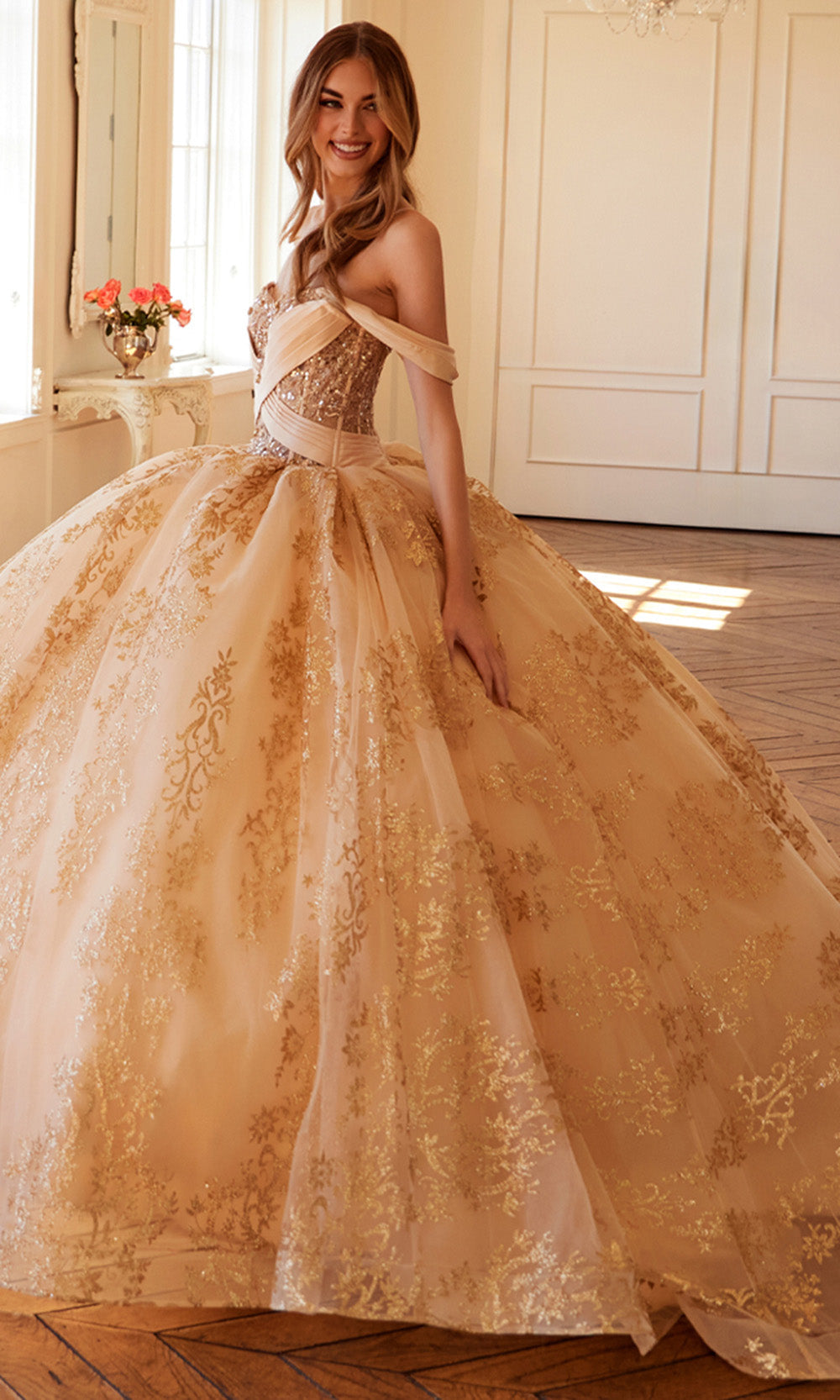 Juliet Dresses JT1488H - Crisscross Bodice Sweetheart Ballgown Quinceanera Dresses