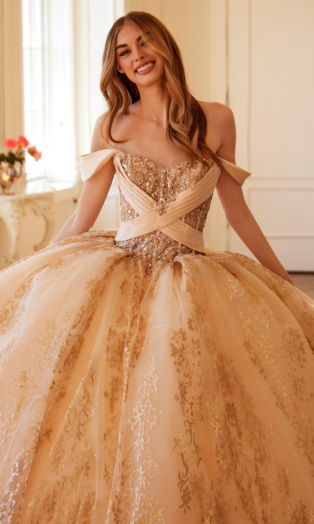 Juliet Dresses JT1488H - Crisscross Bodice Sweetheart Ballgown Quinceanera Dresses