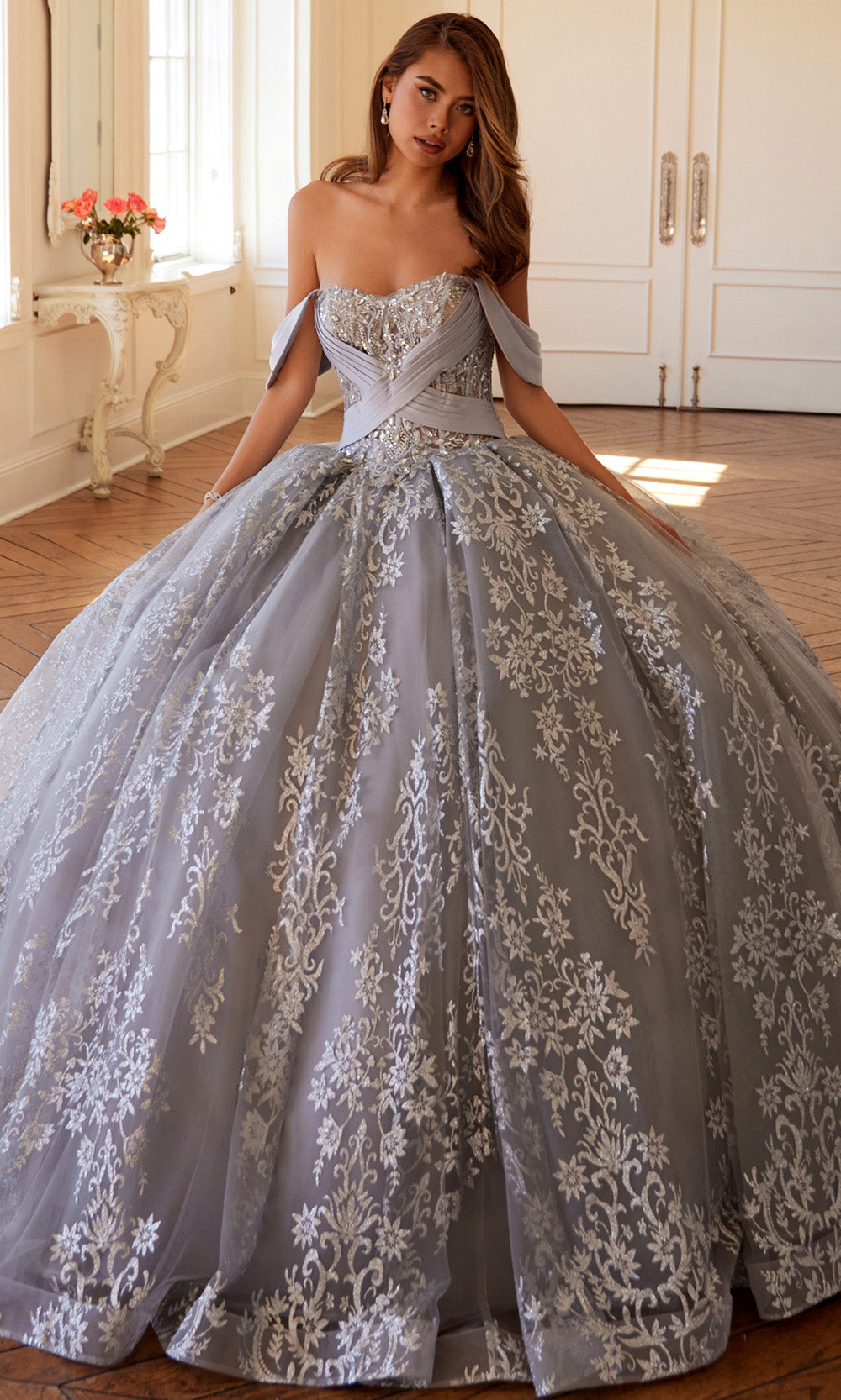 Juliet Dresses JT1488H - Crisscross Bodice Sweetheart Ballgown Quinceanera Dresses