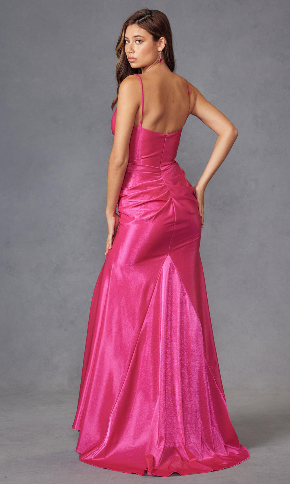 Juliet Dresses JT2891S - Ruched Ornate Spaghetti Strap Gown Prom Dresses