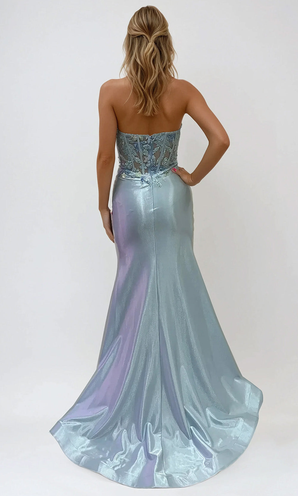 Juliet Dresses JT2496A - Sweetheart Embellished Satin Dress Prom Dresses