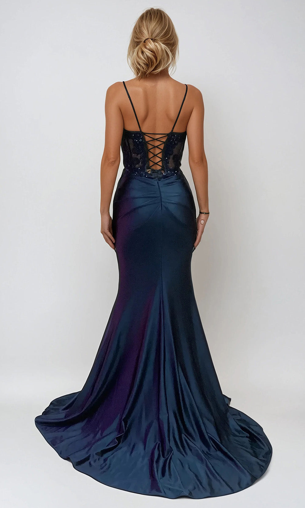 Juliet Dresses JT2531K - Spaghetti Strap Embroidered Corset Gown Prom Dresses
