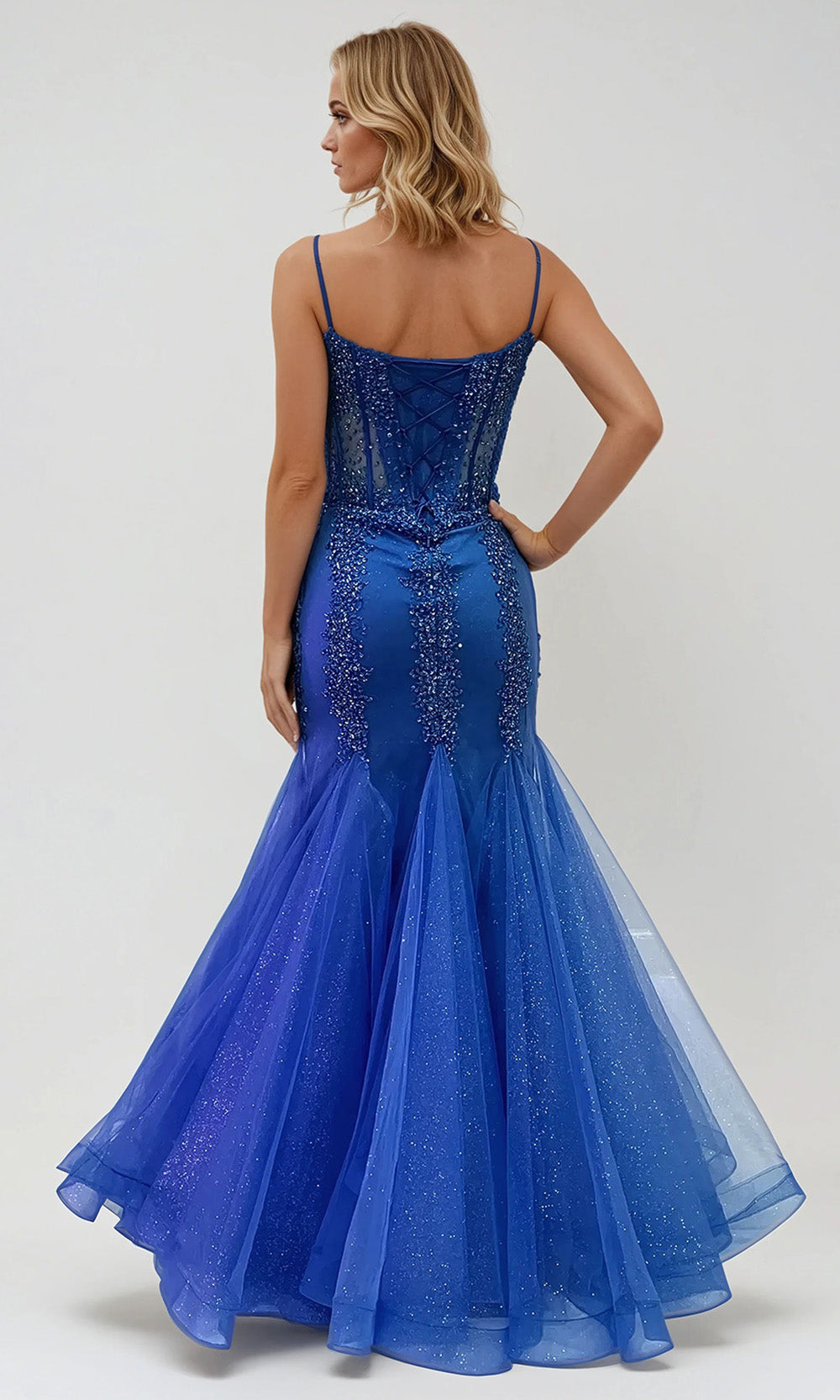 Juliet Dresses JT2883C - Illusion Corset Godet Accent Dress Prom Dresses