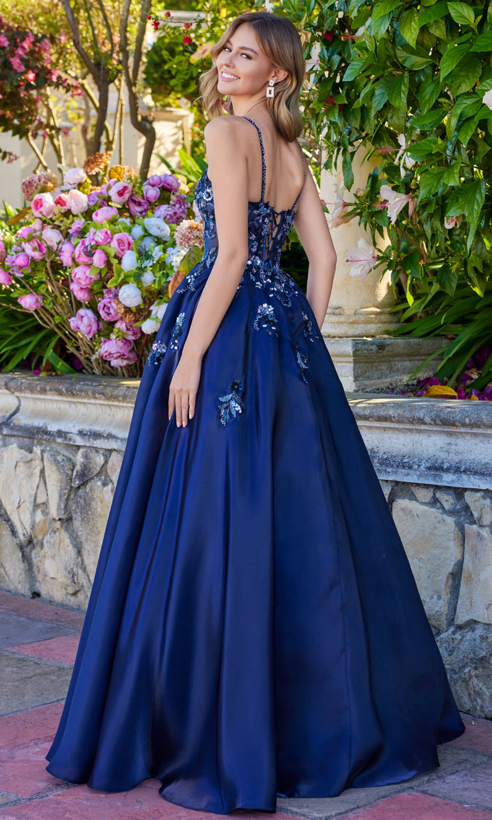 Juliet Dresses JT2617U - Square Neck Floral Evening Dress Prom Dresses in 