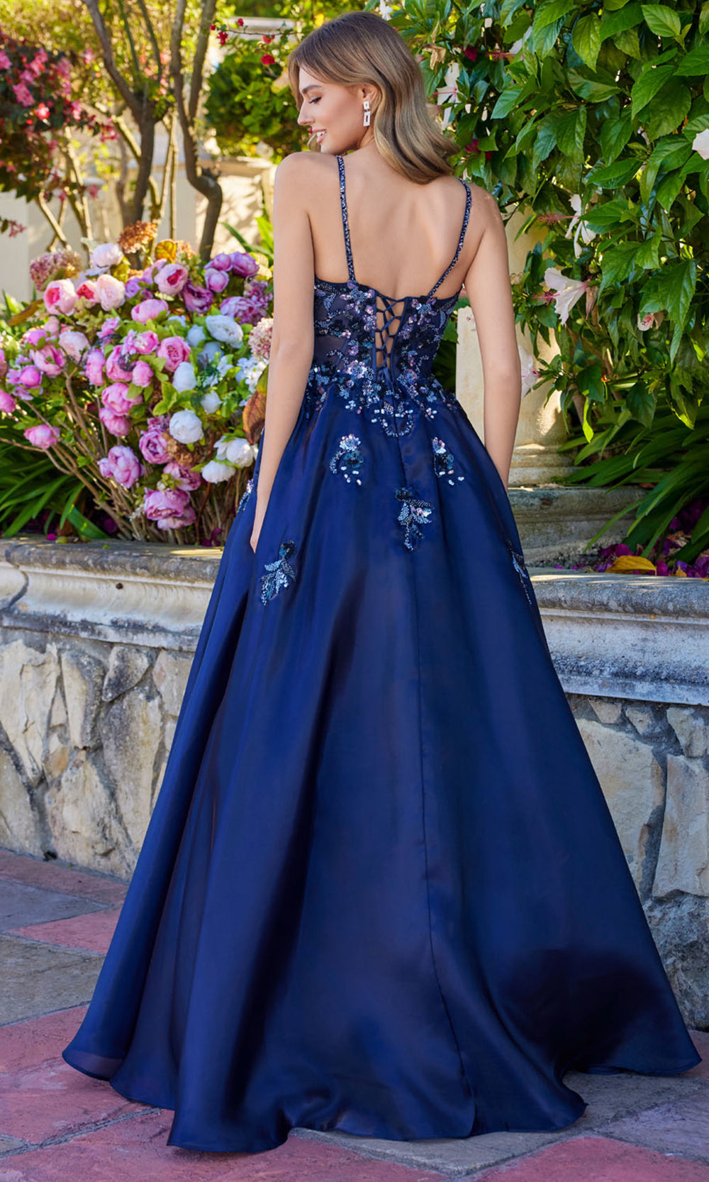 Juliet Dresses JT2617U - Square Neck Floral Evening Dress Prom Dresses in 