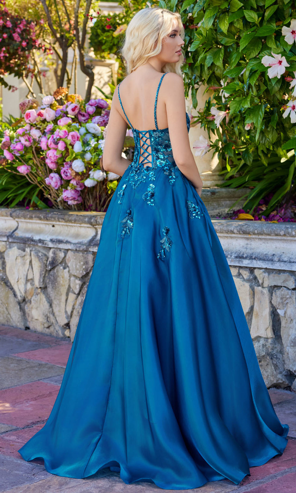 Juliet Dresses JT2617U - Square Neck Floral Evening Dress Prom Dresses in 