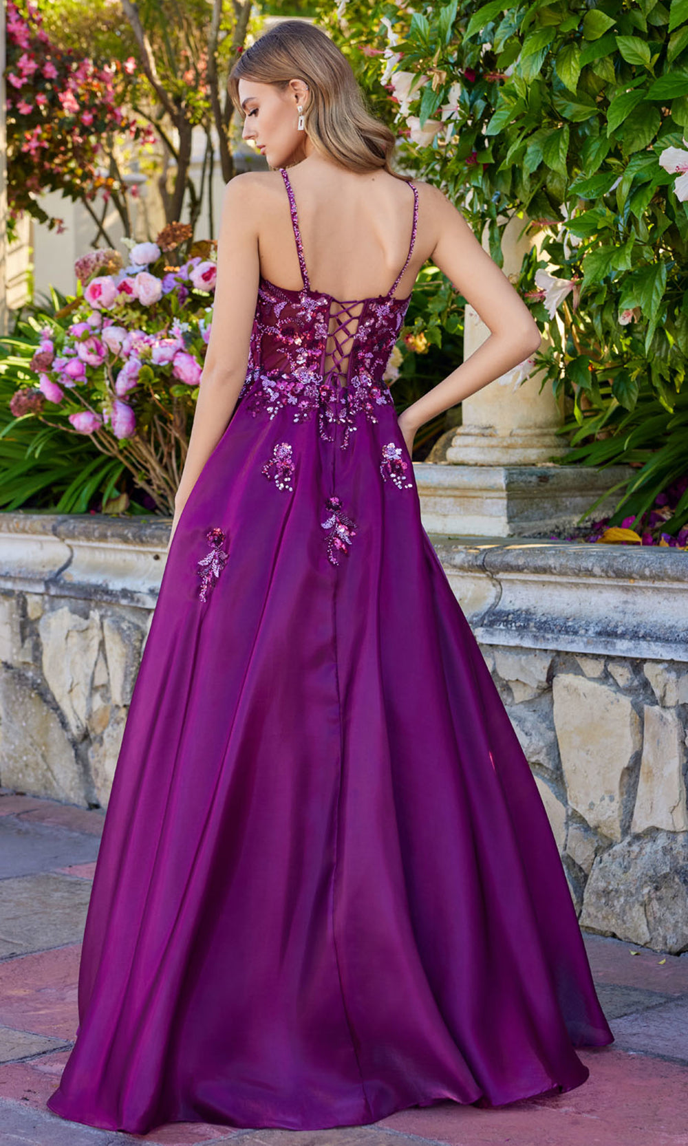 Juliet Dresses JT2617U - Square Neck Floral Evening Dress Prom Dresses in 