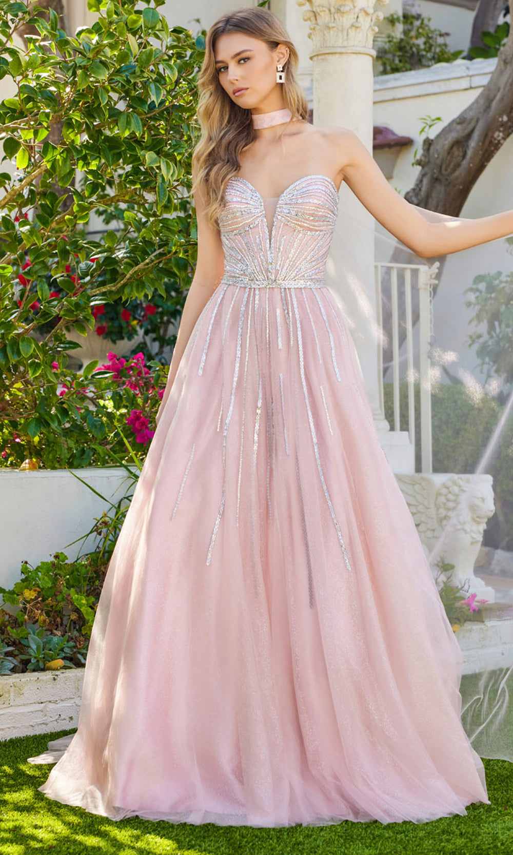 Juliet Dresses JT2620U - Strapless Illusion Prom Dress Prom Dresses in Blush