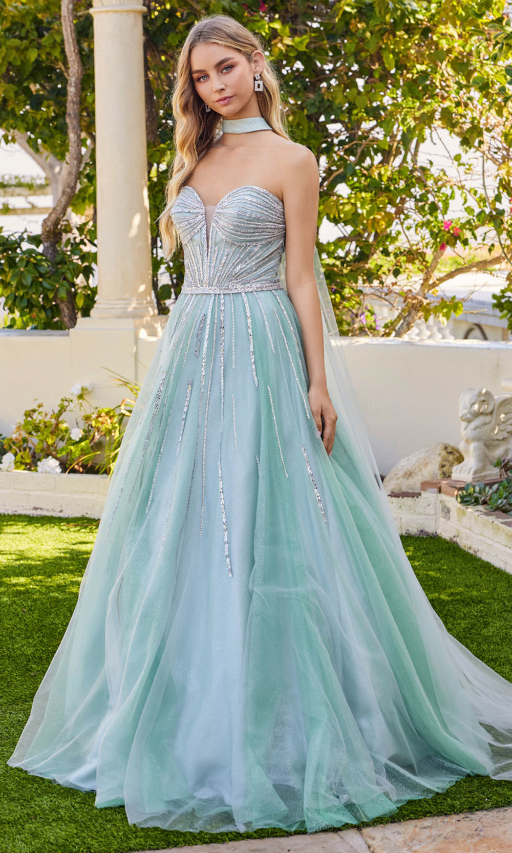 Juliet Dresses JT2620U - Strapless Illusion Prom Dress Prom Dresses in Sage Green