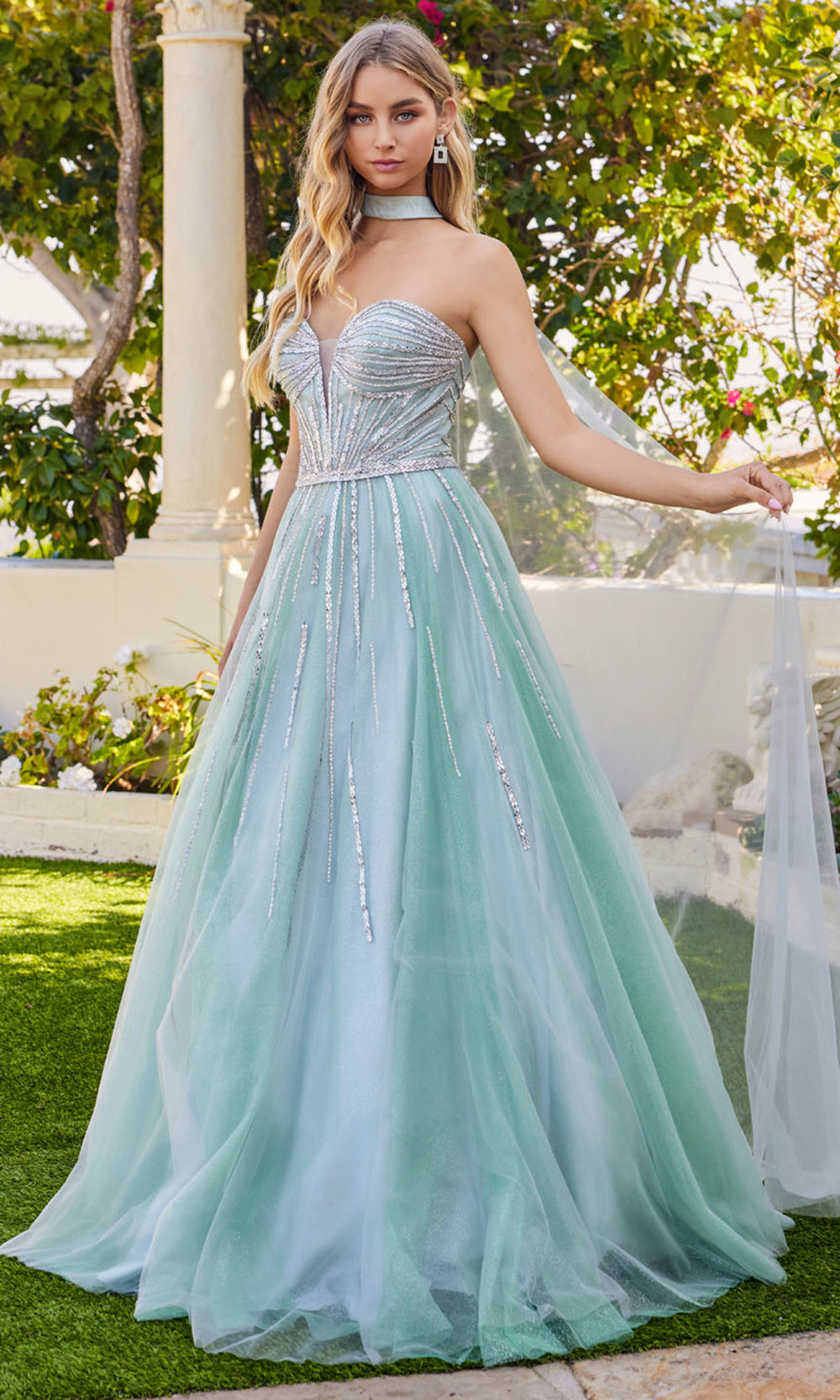 Juliet Dresses JT2620U - Strapless Illusion Prom Dress Prom Dresses in Sage Green