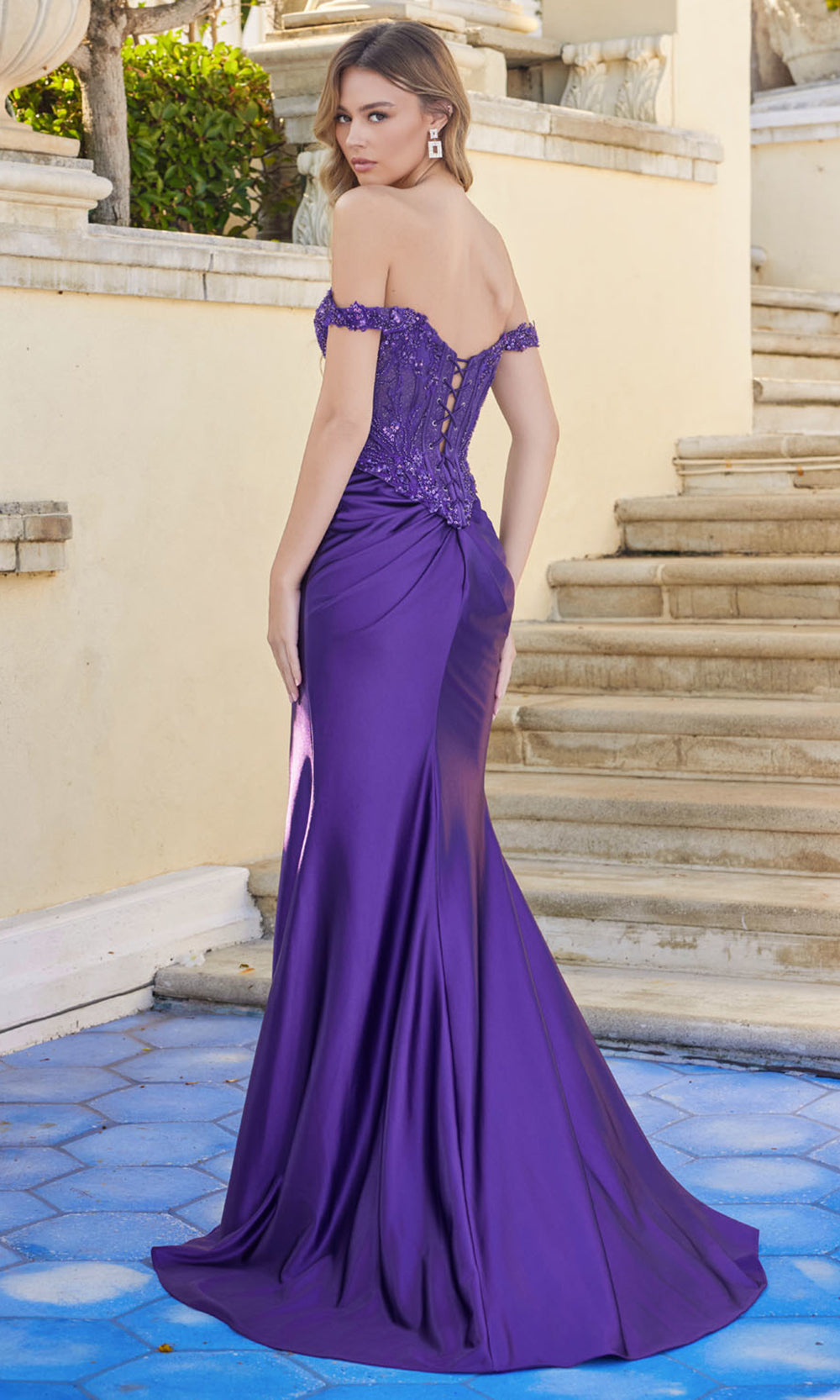 Juliet Dresses JT2651K - Sweetheart Off Shoulder Evening Dress Prom Dresses in Purple