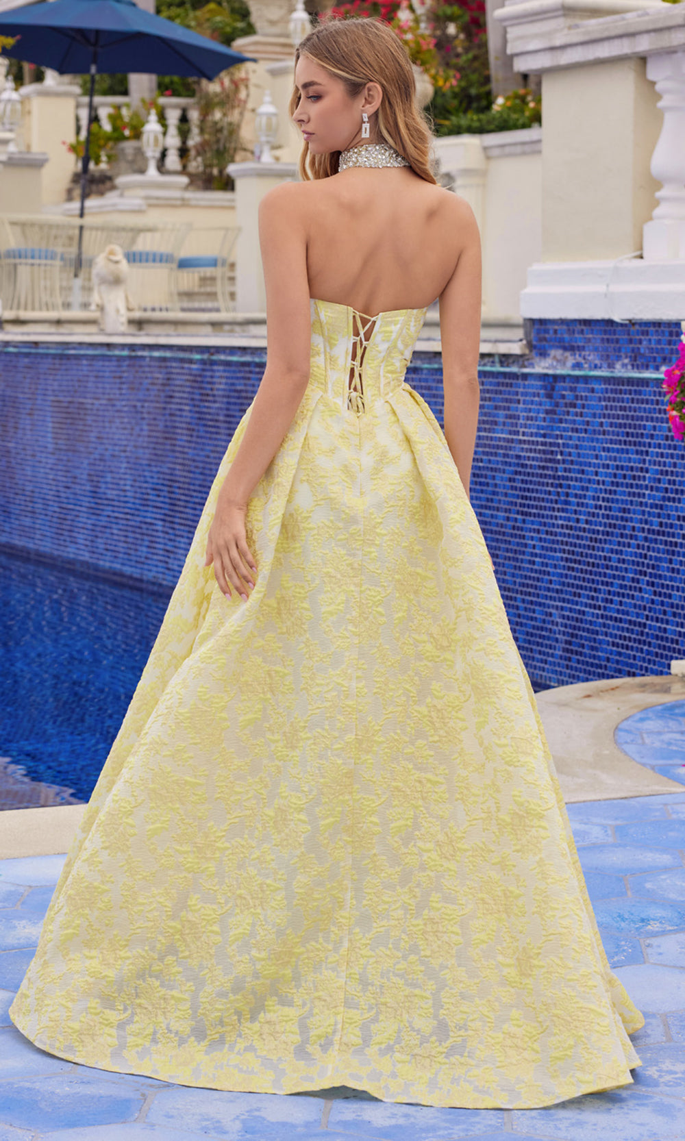 Juliet Dresses JT2693A - Sweetheart Embellished A Line Dress Prom Dresses in Yellow
