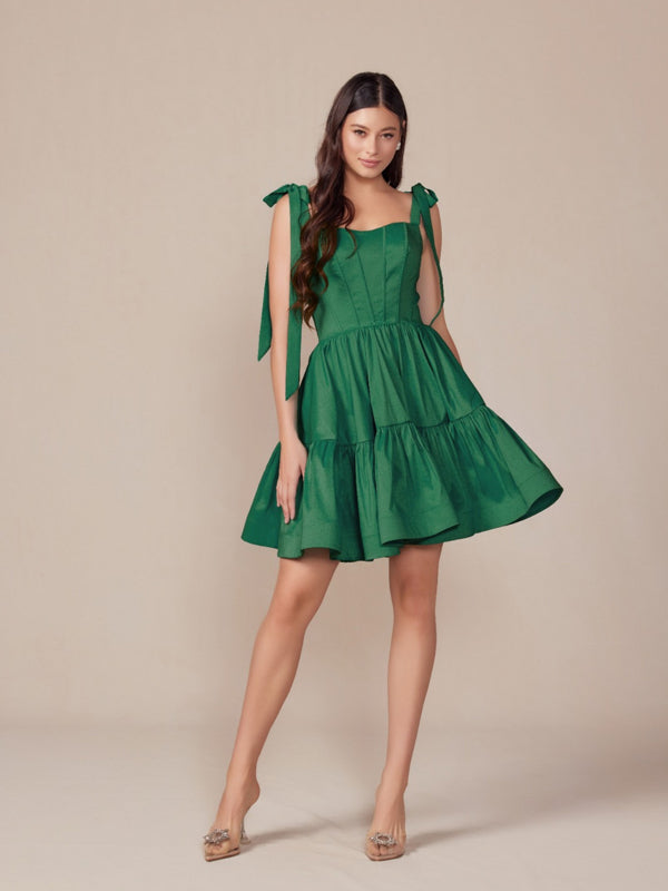 Nox Anabel T869 - Tiered Ribbon Cocktail Dress