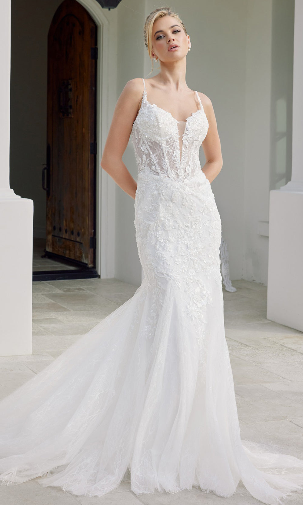 Nox Anabel JE1063L - Illusion Corset Mermaid Bridal Dress Wedding Dresses