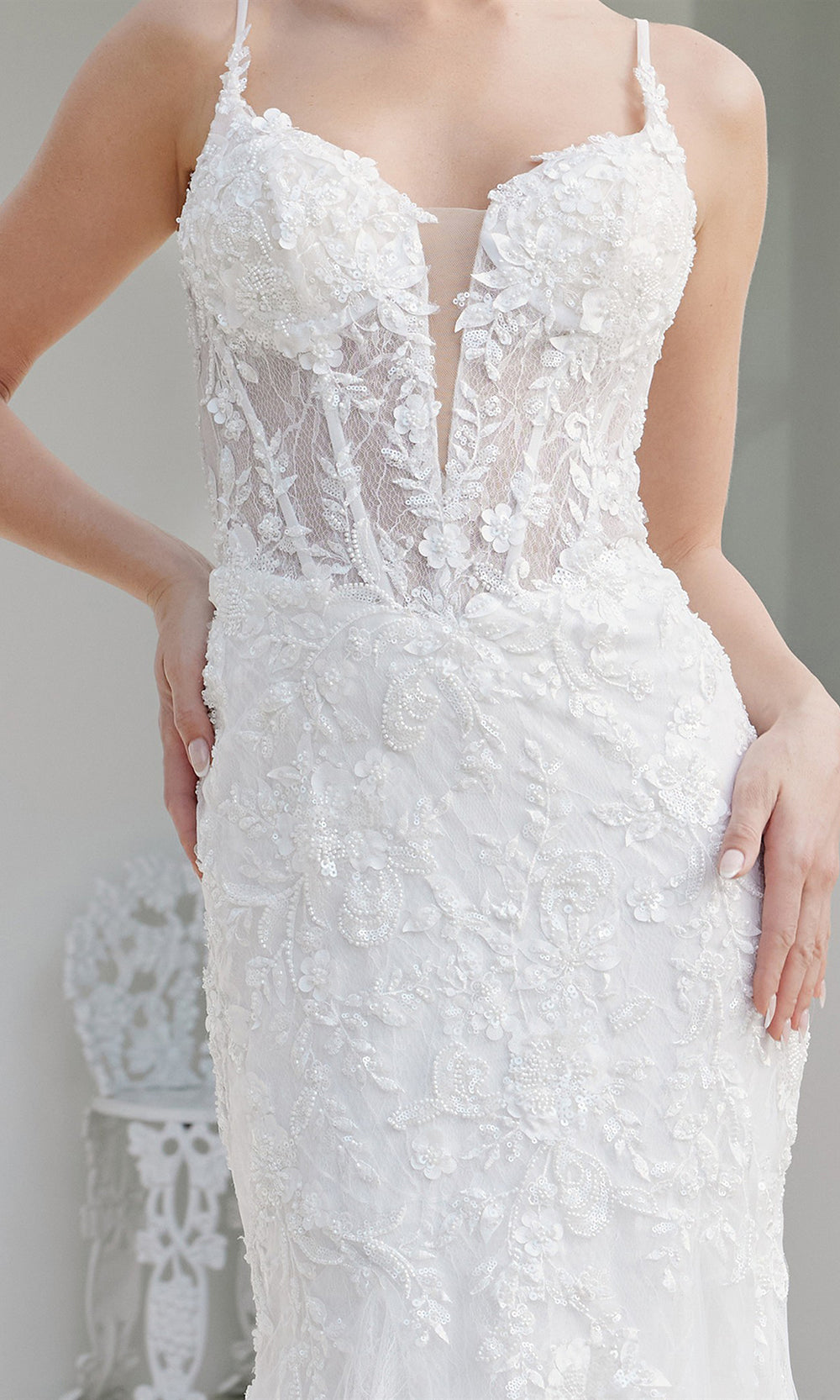 Nox Anabel JE1063L - Illusion Corset Mermaid Bridal Dress Wedding Dresses