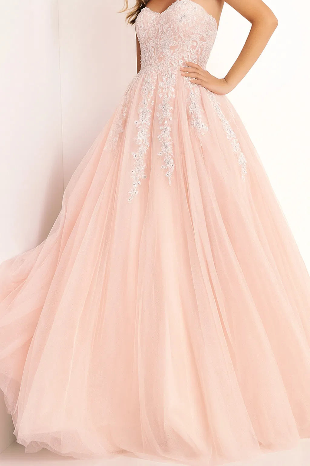 Jovani 00915 - Strapless Embroidered Prom Dress