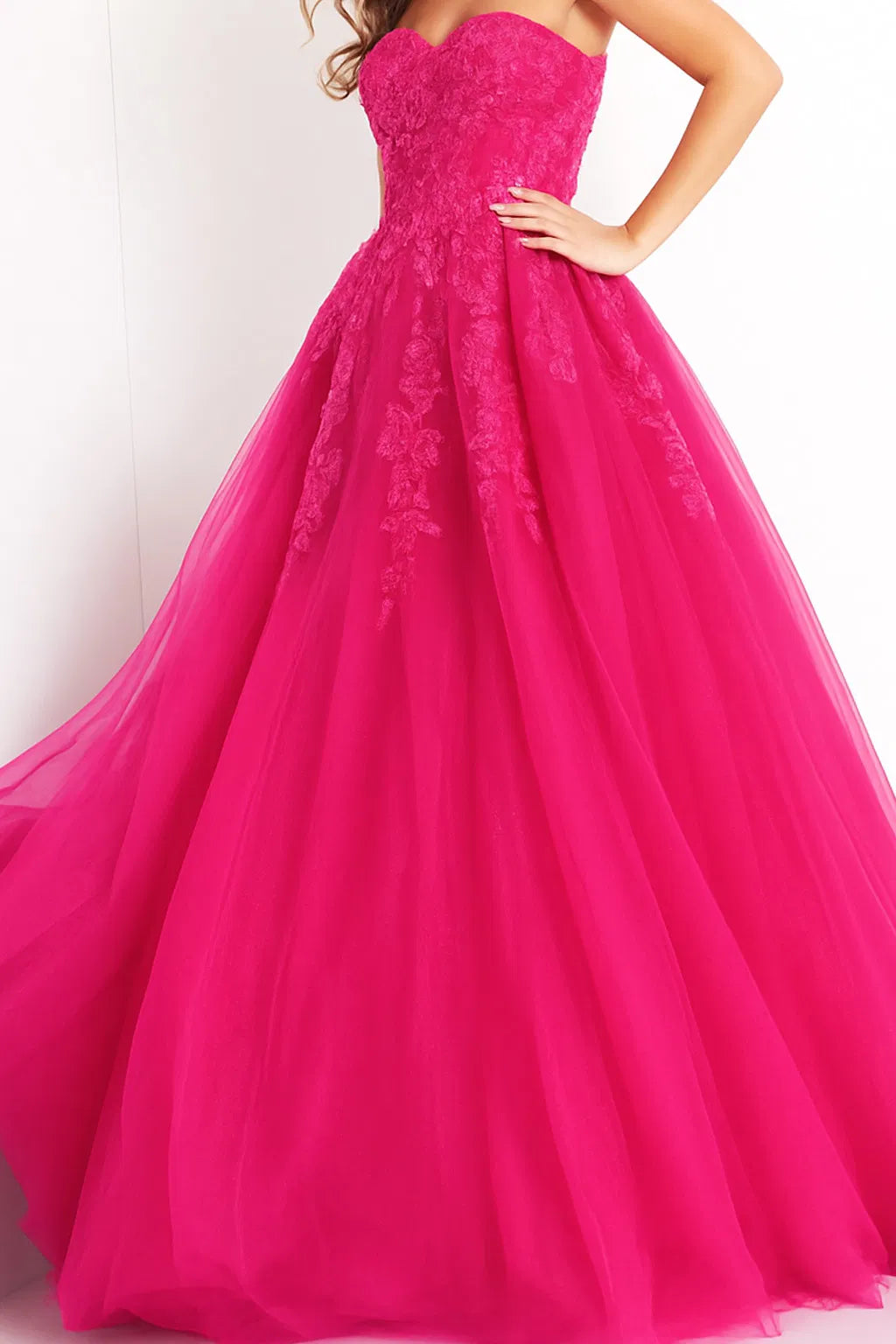Jovani 00915 - Strapless Embroidered Prom Dress