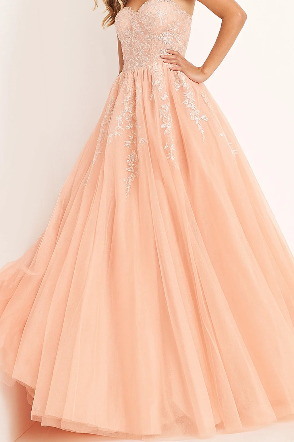 Jovani 00915 - Strapless Embroidered Prom Dress