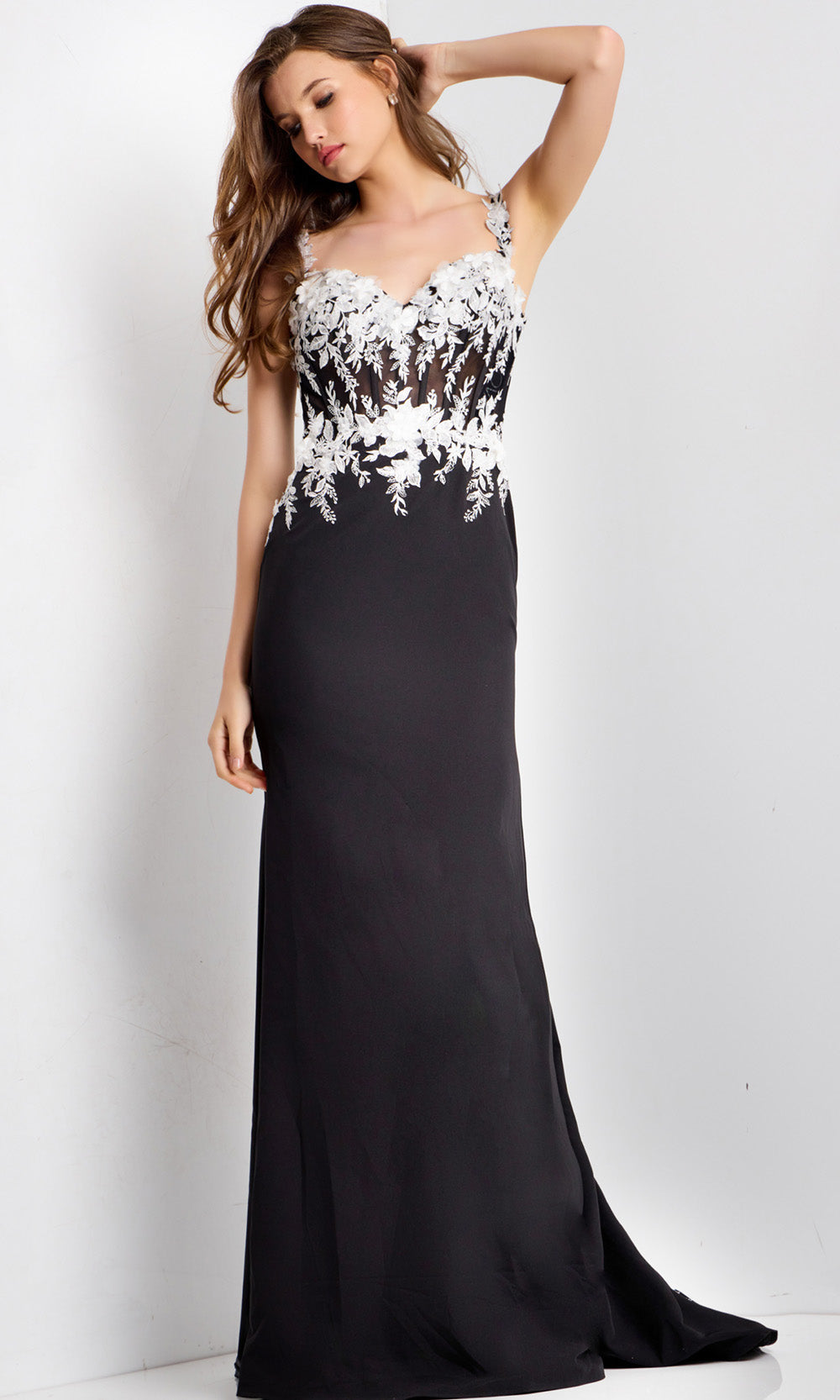 Jovani 49465 - Sweetheart Embroidered Prom Gown