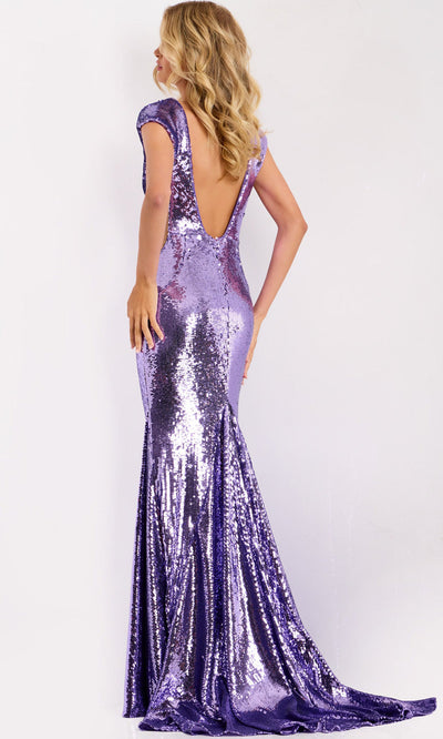 Jovani 45530 - Cap Sleeve Sequin Embellished Dress Prom Dresses