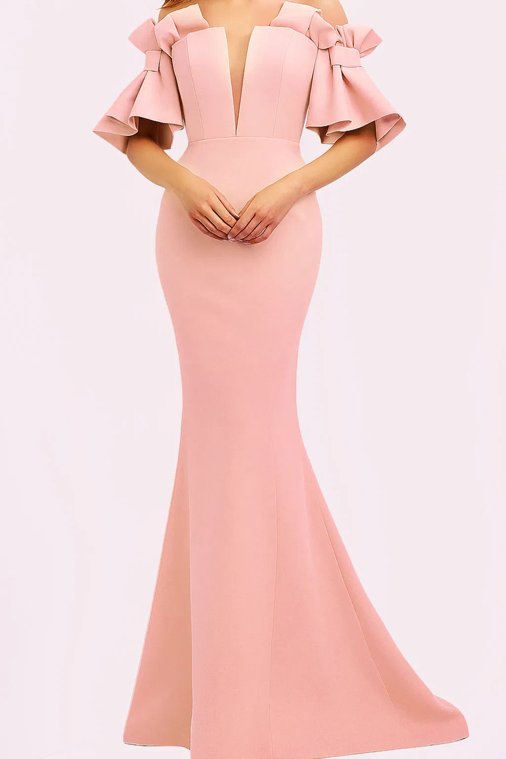 Jovani 06901 - Elegant Mermaid Off Shoulder Gown