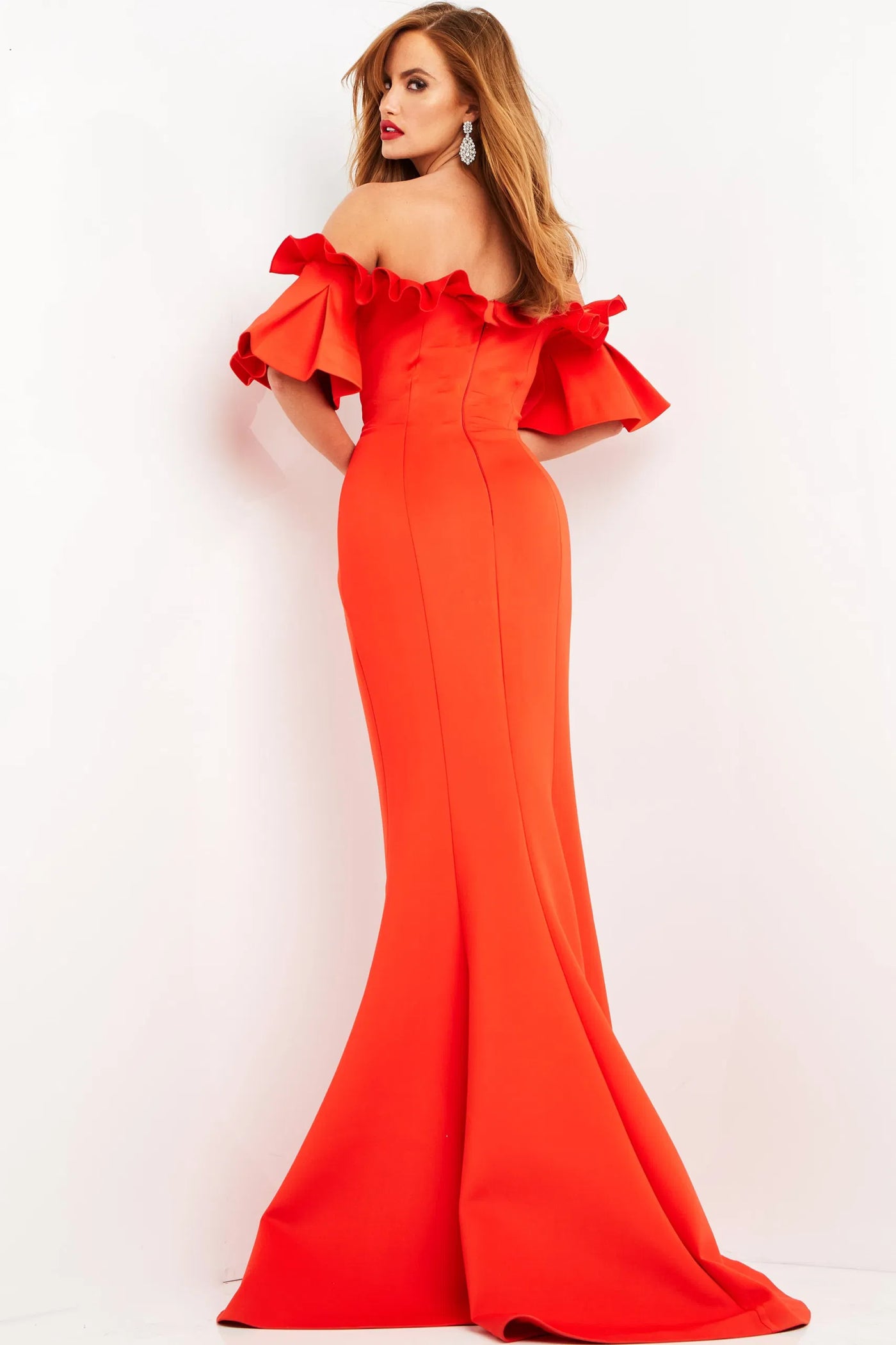 Jovani 06901 - Elegant Mermaid Off Shoulder Gown