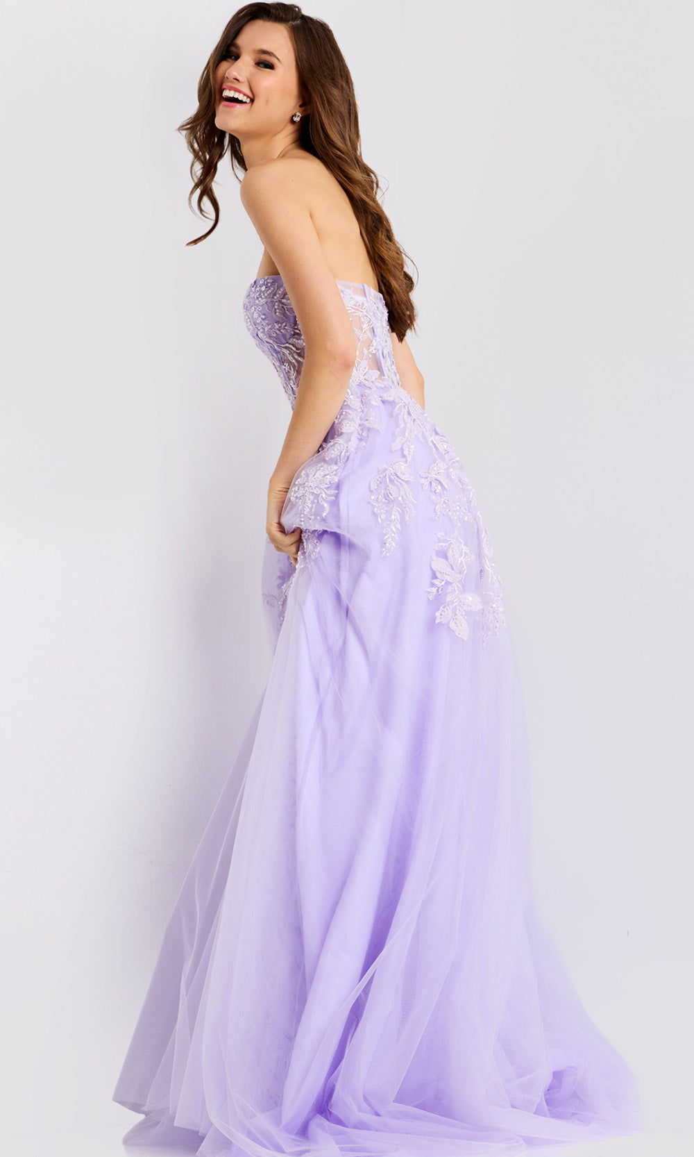 Jovani 49656 - Sweetheart A-Line Dress with Floral Embroidery