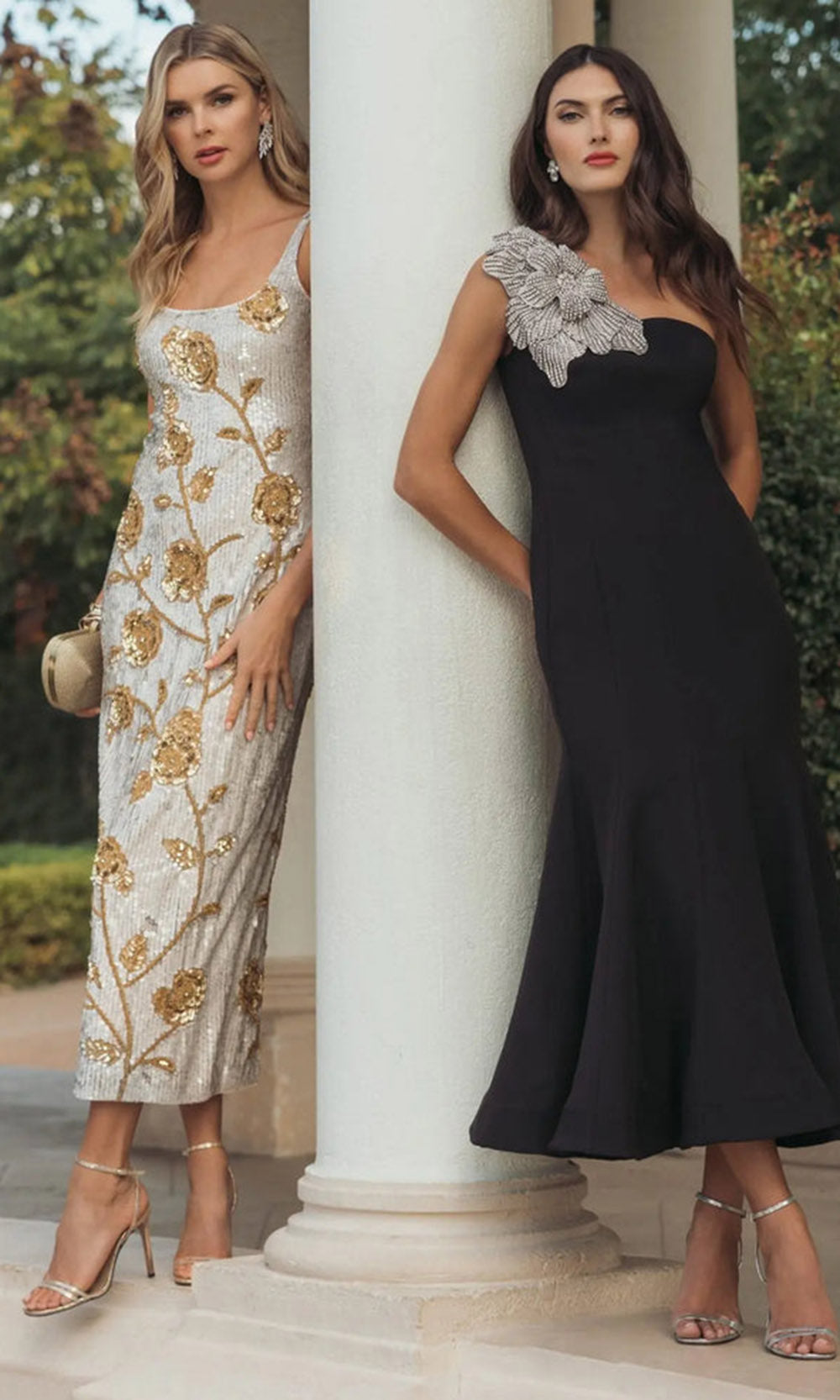 Mac Duggal 13221 - Crystal Flower One Shoulder Dress Cocktail Dresses in Black