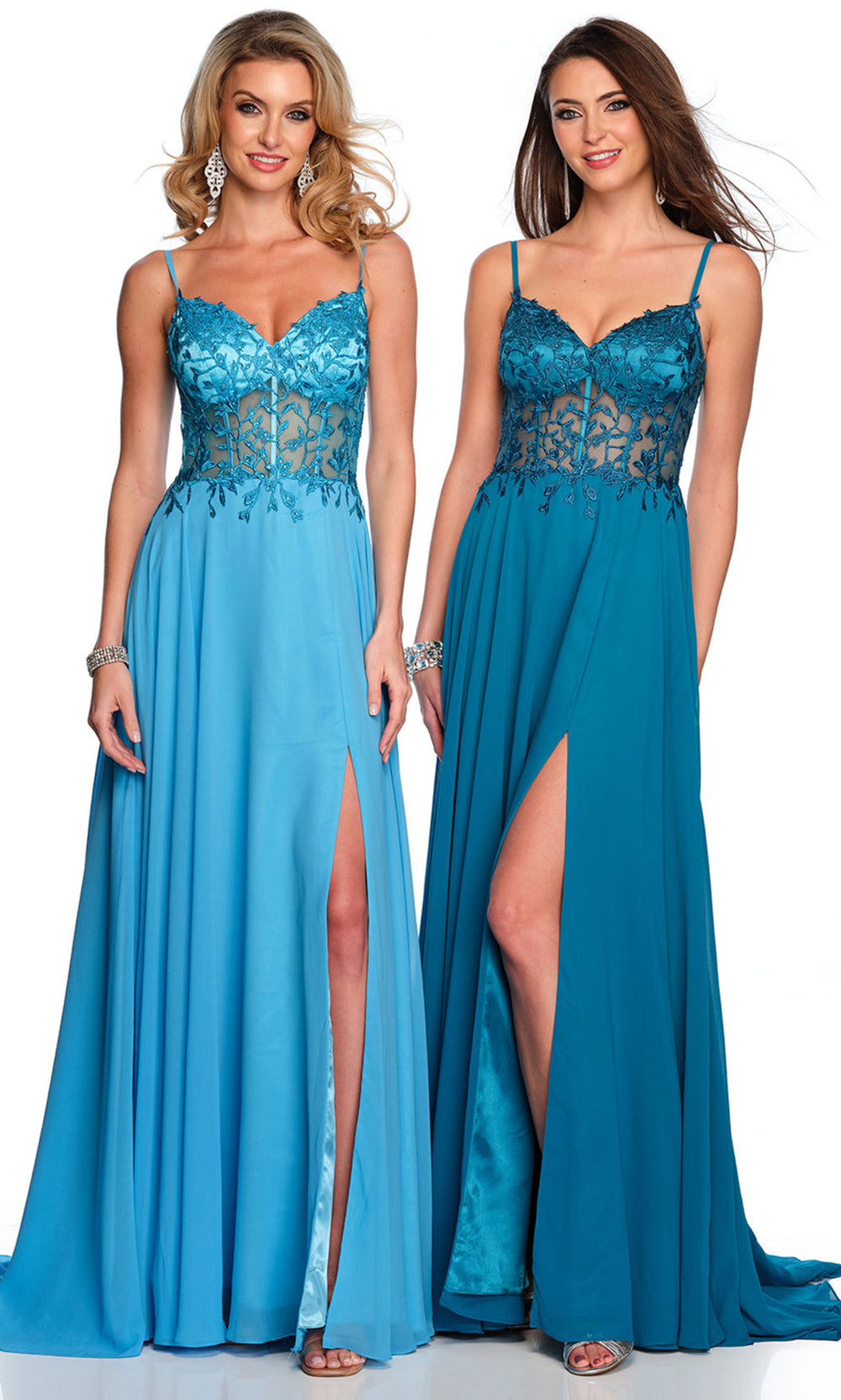 Dave & Johnny A10364W - Cutout Back A-Line Dress with Lace Applique Prom Dresses