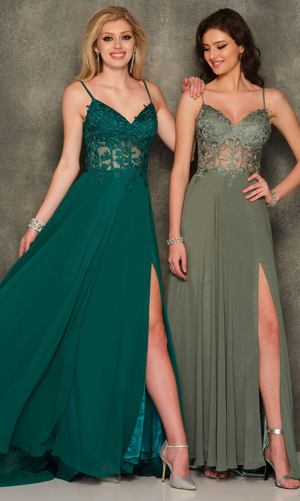 Dave & Johnny A10364W - Cutout Back A-Line Dress with Lace Applique Prom Dresses