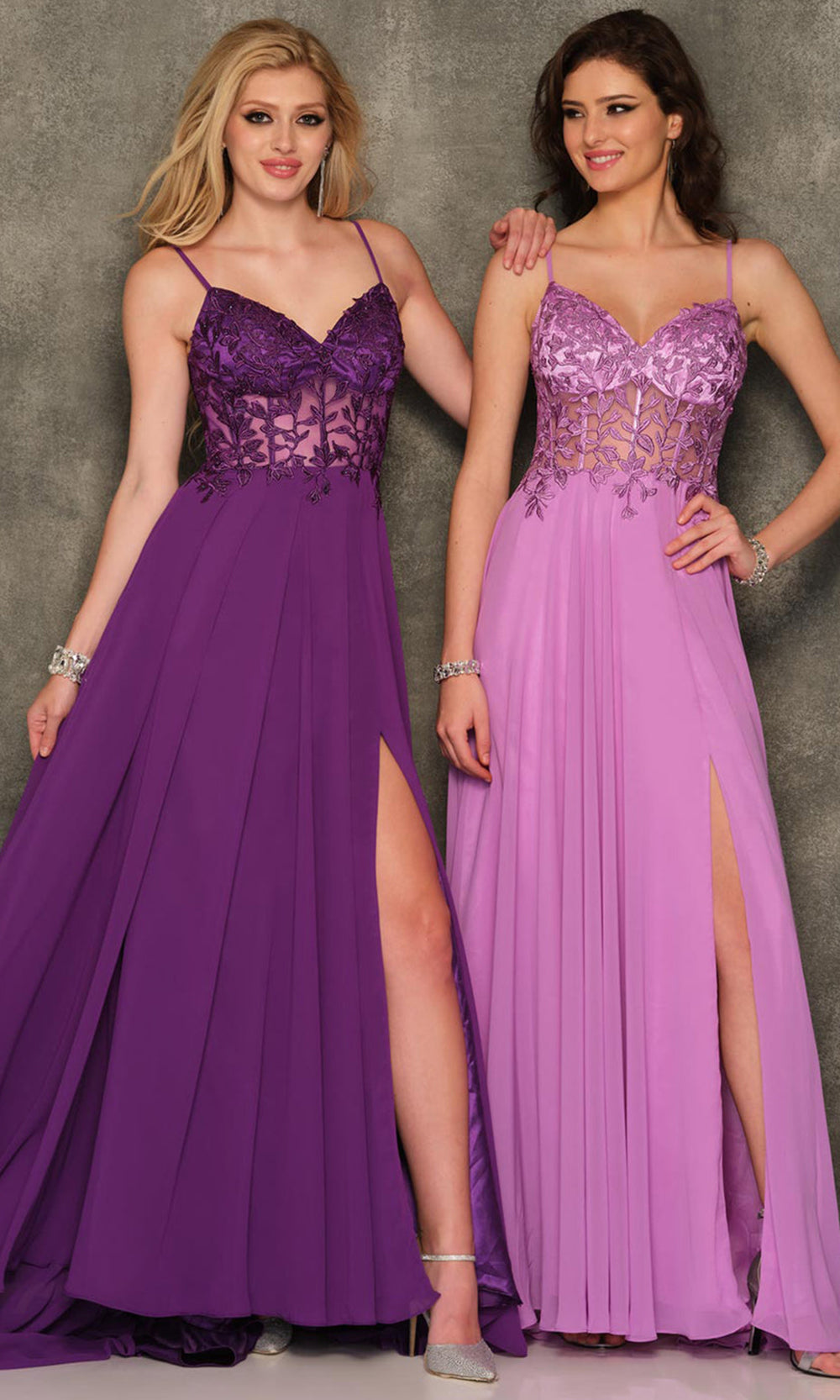 Dave & Johnny A10364W - Cutout Back A-Line Dress with Lace Applique Prom Dresses